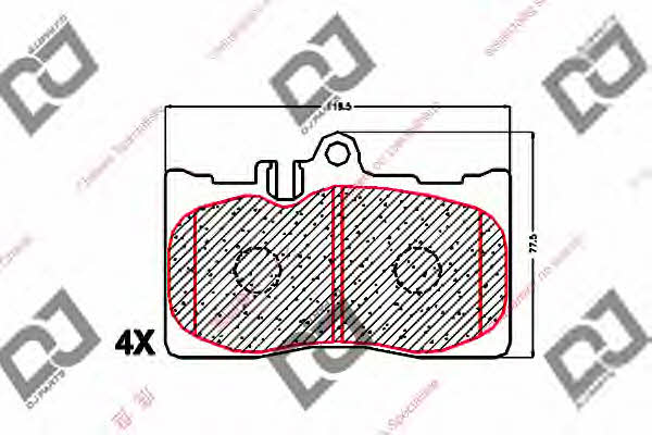 Dj parts BP1601 Brake Pad Set, disc brake BP1601