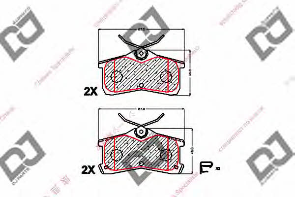 Dj parts BP1605 Brake Pad Set, disc brake BP1605