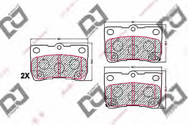 Dj parts BP1609 Brake Pad Set, disc brake BP1609