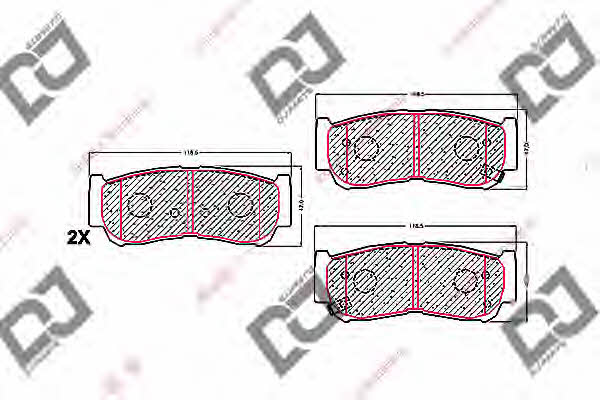 Dj parts BP1619 Brake Pad Set, disc brake BP1619