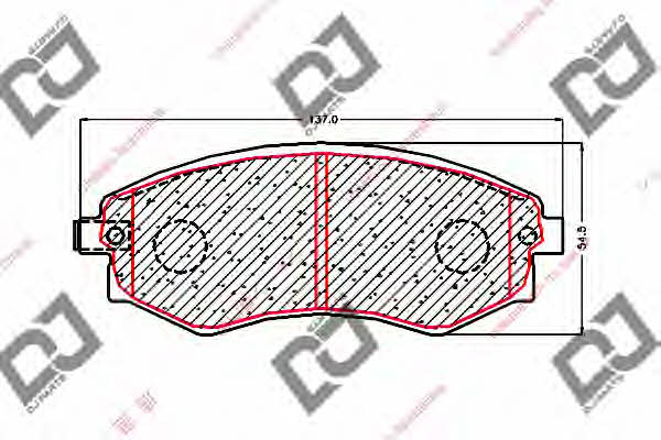 Dj parts BP1626 Brake Pad Set, disc brake BP1626