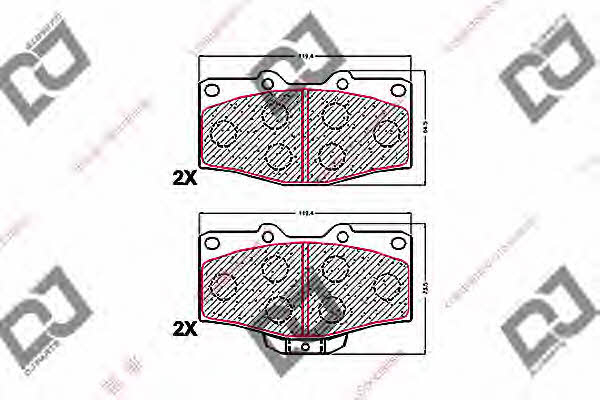 Dj parts BP1635 Brake Pad Set, disc brake BP1635