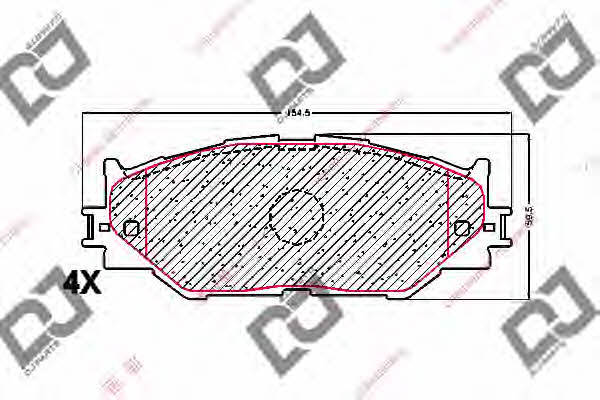 Dj parts BP1639 Brake Pad Set, disc brake BP1639