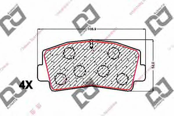 Dj parts BP1654 Brake Pad Set, disc brake BP1654