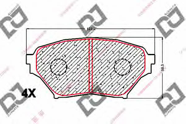 Dj parts BP1679 Brake Pad Set, disc brake BP1679