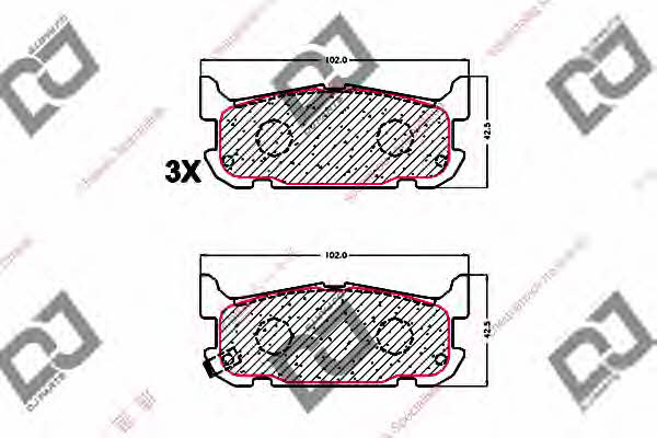 Dj parts BP1680 Brake Pad Set, disc brake BP1680