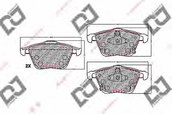 Dj parts BP1685 Brake Pad Set, disc brake BP1685