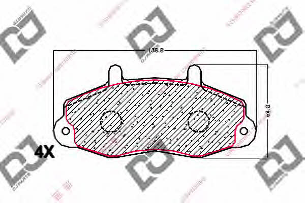 Dj parts BP1688 Brake Pad Set, disc brake BP1688