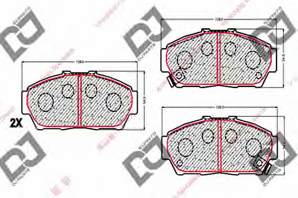 Dj parts BP1751 Brake Pad Set, disc brake BP1751