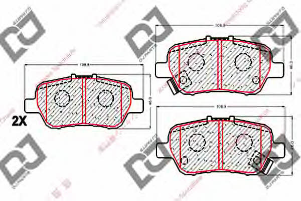 Dj parts BP1757 Brake Pad Set, disc brake BP1757