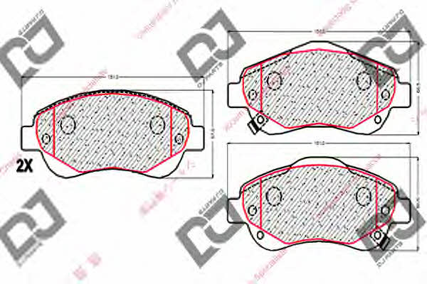 Dj parts BP1771 Brake Pad Set, disc brake BP1771