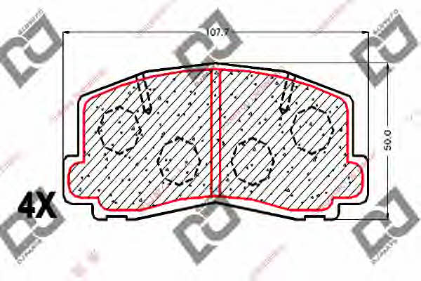 Dj parts BP1784 Brake Pad Set, disc brake BP1784