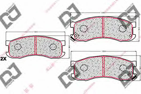 Dj parts BP1793 Brake Pad Set, disc brake BP1793