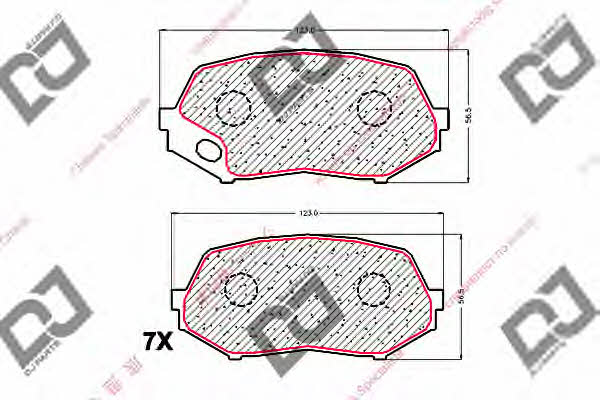 Dj parts BP1807 Brake Pad Set, disc brake BP1807