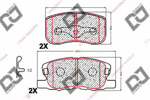 Dj parts BP1811 Brake Pad Set, disc brake BP1811