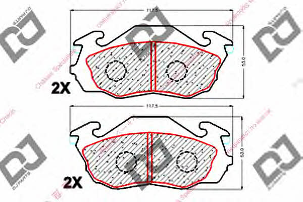 Dj parts BP1831 Brake Pad Set, disc brake BP1831