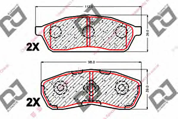 Dj parts BP1832 Brake Pad Set, disc brake BP1832