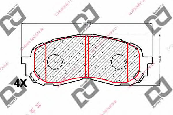 Dj parts BP1836 Brake Pad Set, disc brake BP1836