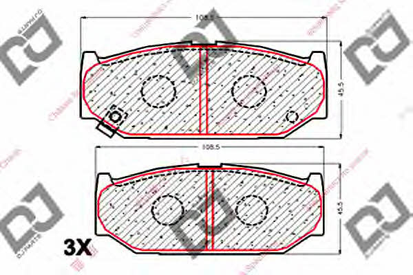 Dj parts BP1848 Brake Pad Set, disc brake BP1848