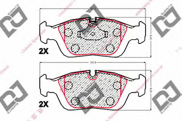 Dj parts BP1880 Brake Pad Set, disc brake BP1880