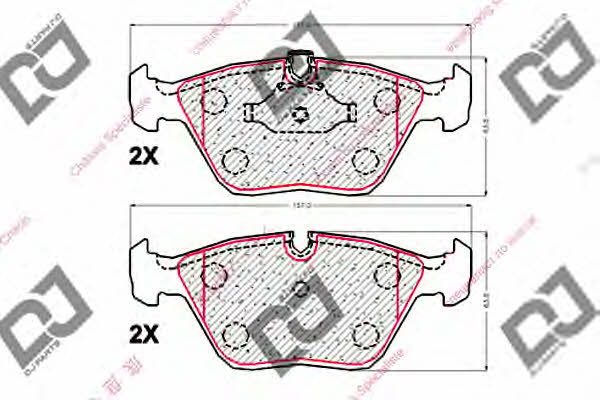 Dj parts BP1887 Brake Pad Set, disc brake BP1887