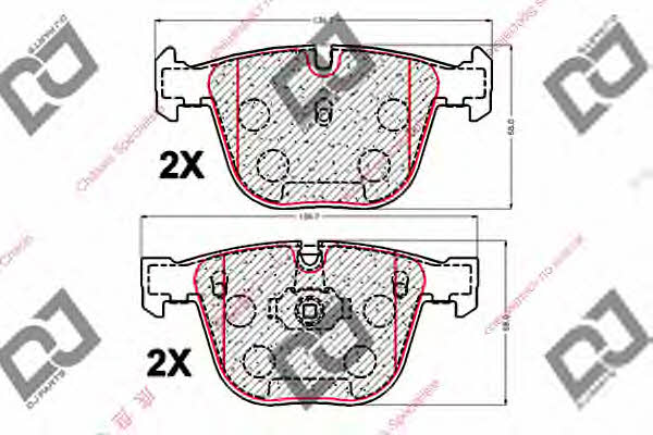 Dj parts BP1888 Brake Pad Set, disc brake BP1888