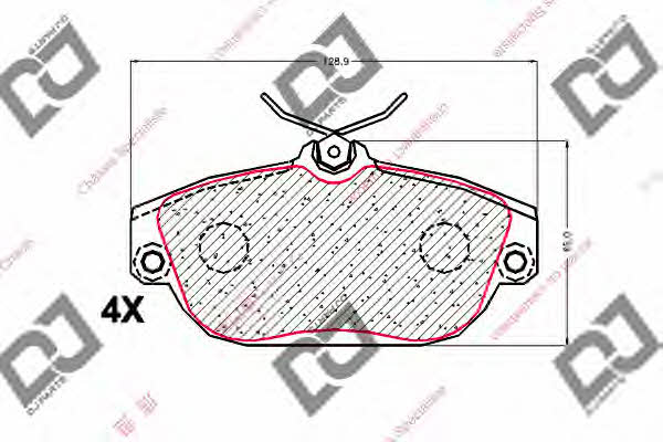 Dj parts BP1899 Brake Pad Set, disc brake BP1899