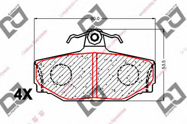 Dj parts BP1901 Brake Pad Set, disc brake BP1901