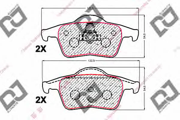 Dj parts BP1904 Brake Pad Set, disc brake BP1904