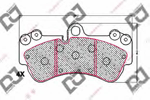 Dj parts BP1910 Brake Pad Set, disc brake BP1910