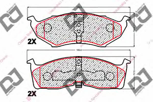 Dj parts BP1923 Brake Pad Set, disc brake BP1923