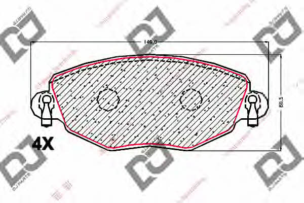 Dj parts BP1929 Brake Pad Set, disc brake BP1929