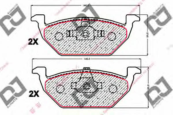 Dj parts BP1930 Brake Pad Set, disc brake BP1930