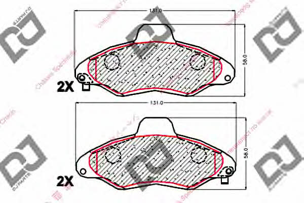 Dj parts BP1943 Brake Pad Set, disc brake BP1943