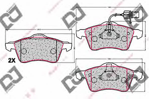 Dj parts BP2006 Brake Pad Set, disc brake BP2006