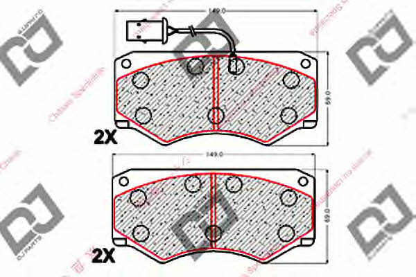 Dj parts BP2013 Brake Pad Set, disc brake BP2013