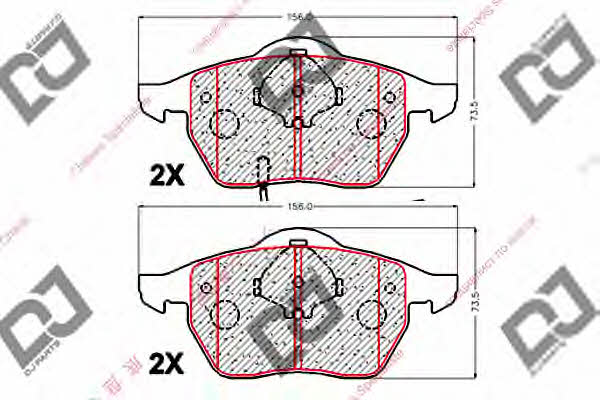 Dj parts BP2015 Brake Pad Set, disc brake BP2015