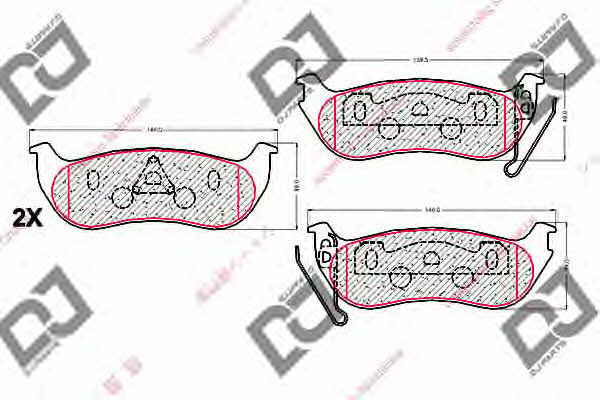 Dj parts BP2034 Brake Pad Set, disc brake BP2034