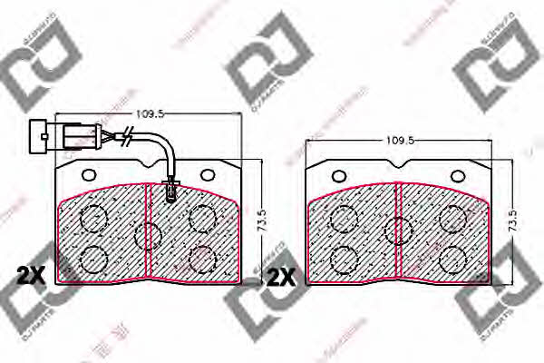 Dj parts BP2043 Brake Pad Set, disc brake BP2043