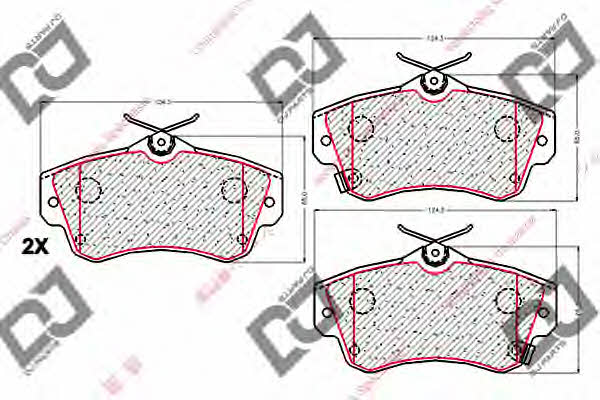 Dj parts BP2056 Brake Pad Set, disc brake BP2056