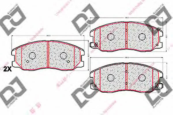 Dj parts BP2062 Brake Pad Set, disc brake BP2062