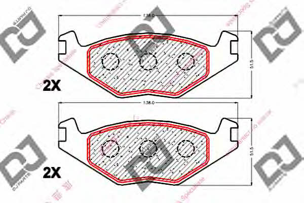 Dj parts BP2102 Brake Pad Set, disc brake BP2102