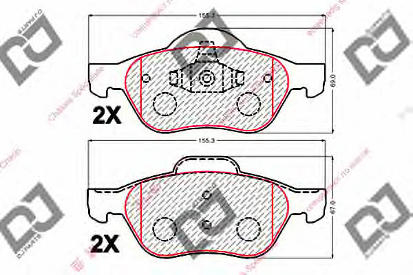 Dj parts BP2115 Brake Pad Set, disc brake BP2115