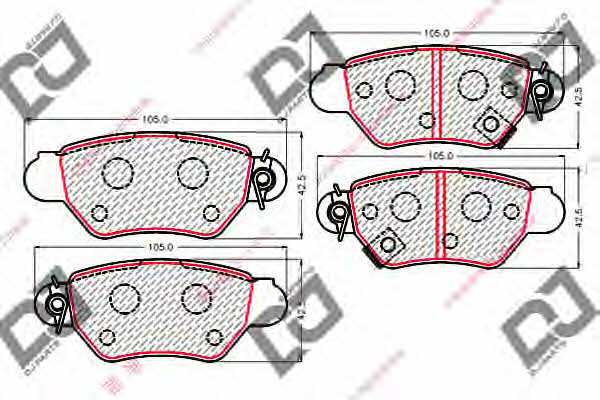 Dj parts BP2119 Brake Pad Set, disc brake BP2119