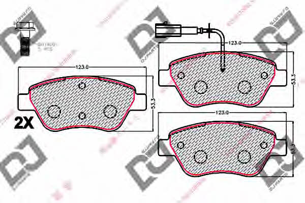 Dj parts BP2130 Brake Pad Set, disc brake BP2130