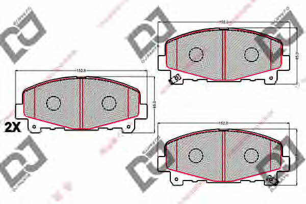 Dj parts BP2138 Brake Pad Set, disc brake BP2138