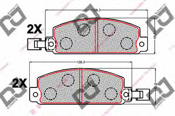 Dj parts BP2141 Brake Pad Set, disc brake BP2141