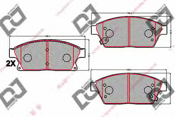 Dj parts BP2152 Brake Pad Set, disc brake BP2152