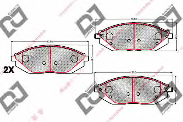 Dj parts BP2153 Brake Pad Set, disc brake BP2153