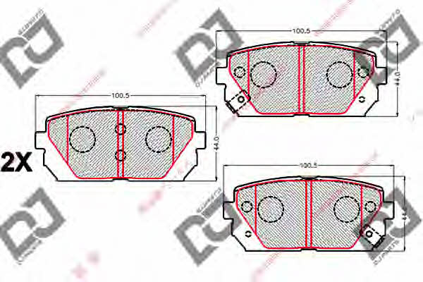 Dj parts BP2155 Brake Pad Set, disc brake BP2155